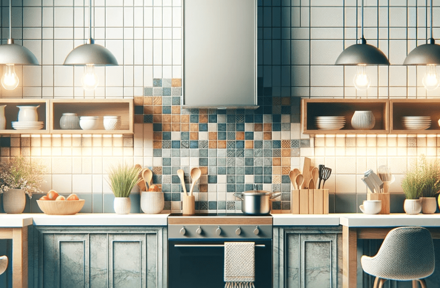 A beautiful backsplash tile in a kitchen