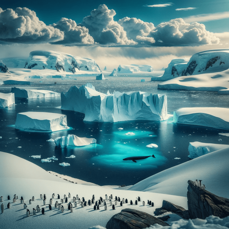 A breathtaking view of the Antarctic landscape