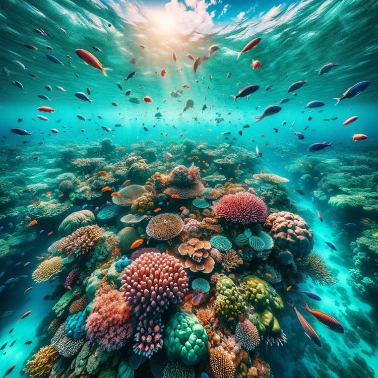 A spectacular view of the Great Barrier Reef, Australia