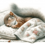Baby Skunk Sleeping on a Pillow Painting – FREE Image Download