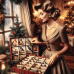 Woman with a Dollhouse Christmas Advent Calendar – Free Image Download