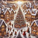 Woman with a Christmas Advent Calendar – Free Image Download