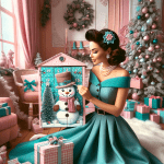 Woman with a Christmas Candy Advent Calendar – Free Image Download