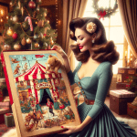Woman with a Snow Globe Christmas Advent Calendar – Free Image Download