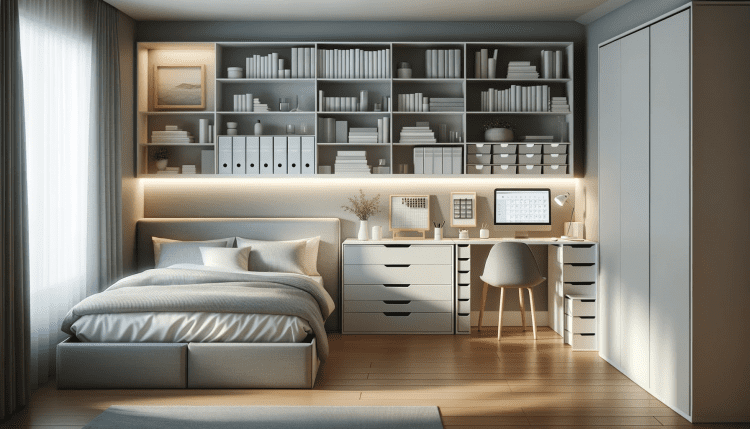 An organized bedroom