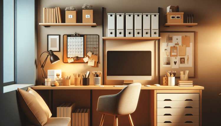 An organized office space