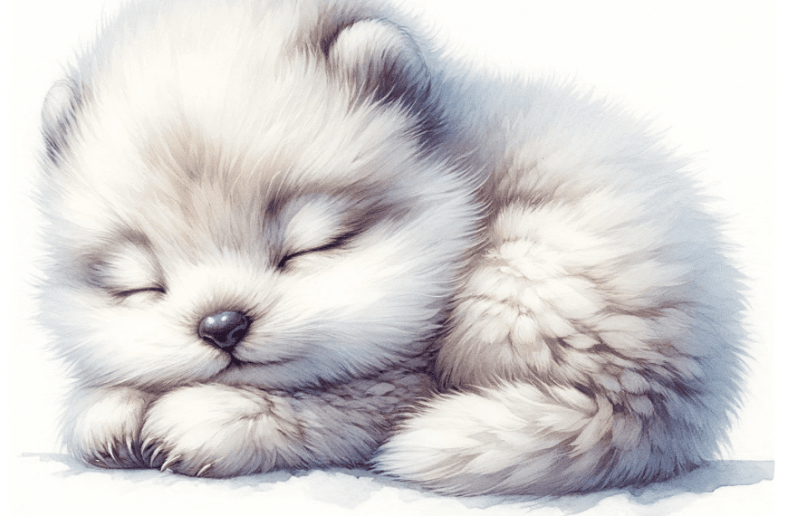 Baby Animal Sleeping Peacefully Watercolor