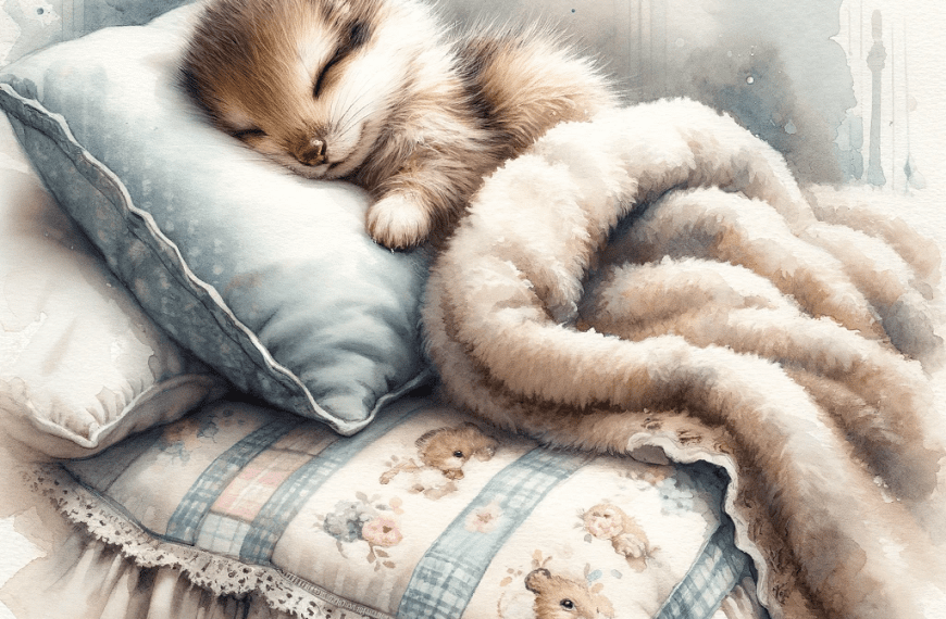 Baby Animal Sleeping Peacefully on a bed