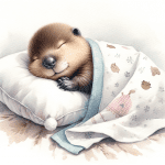 Baby Polar Bear Sleeping Peacefully Watercolor – FREE Image Download