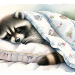 Baby Fox Sleeping on a pillow Watercolor Painting – FREE Image Download