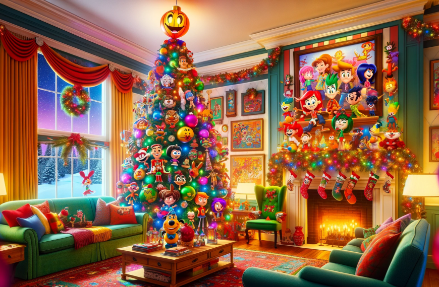 Cartoon Themed Christmas Tree