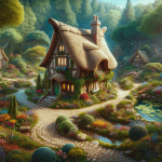 Charming Cottage in the Forest – Ai Generated Image – Royalty FREE Download