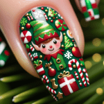 Gingerbread Man House Nail Art – FREE Image Download