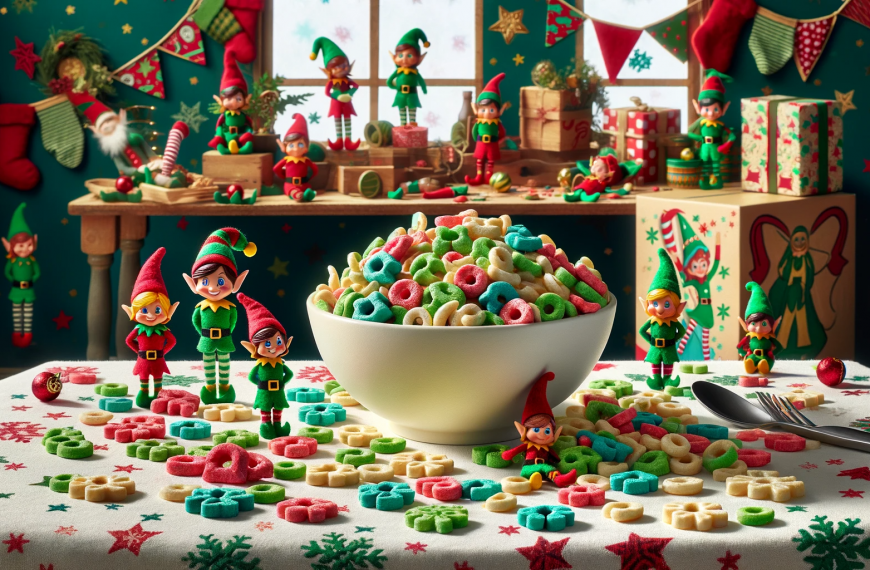 Christmas Elves and Cereal Bowl