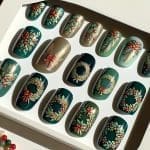 Santa Christmas Nail Art Acrylic Nails Packaged – FREE Image Download