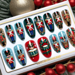 Christmas Tree Santa Ornate Nail Art – FREE Image Download