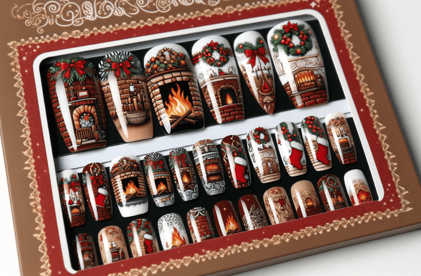 Christmas Set Acrylic Nails Packaged