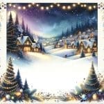 Christmas Tree Snow Scene Notepad Stationery – Ai Generated Image – FREE Download