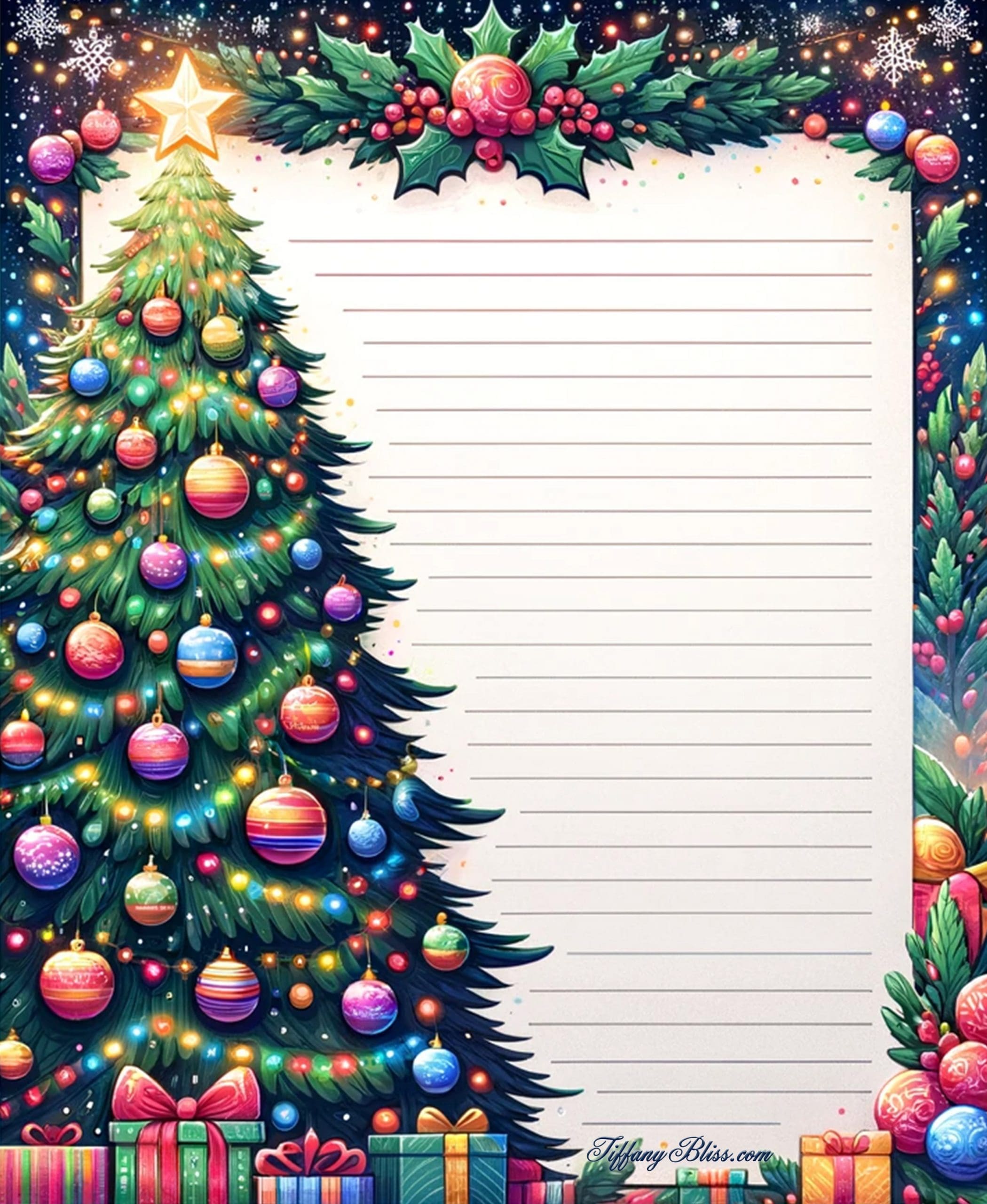 Christmas tree notepad stationary scaled