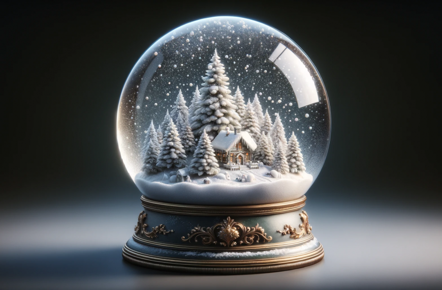Cottage and Forest Snow Globe