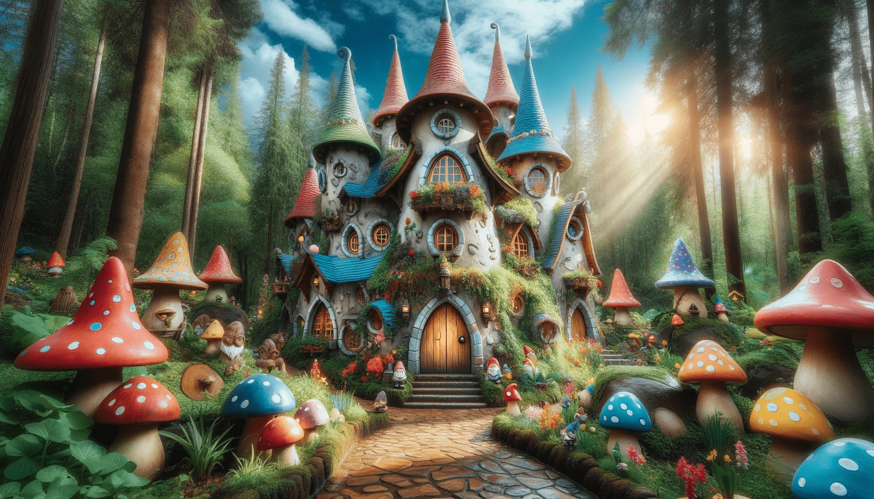 Gnome Castle in Forest