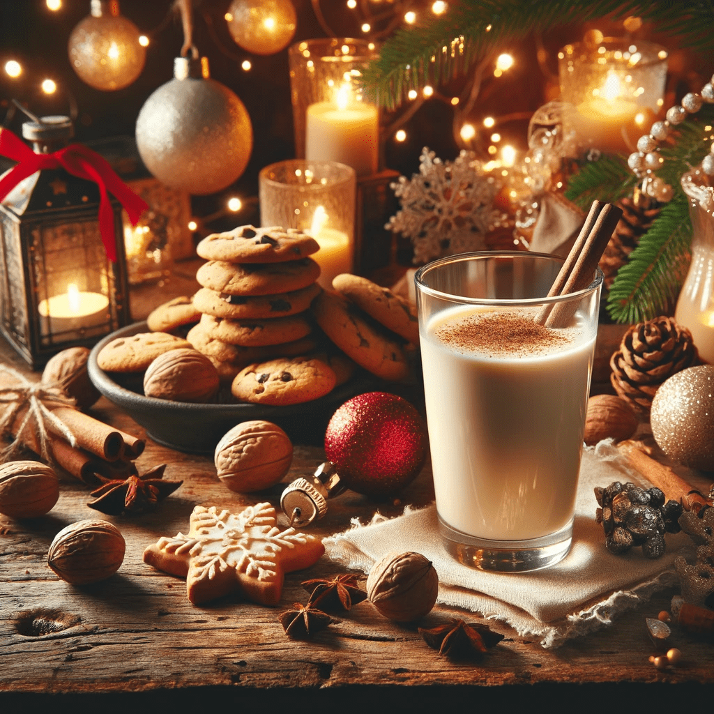 Homemade Eggnog at Christmas