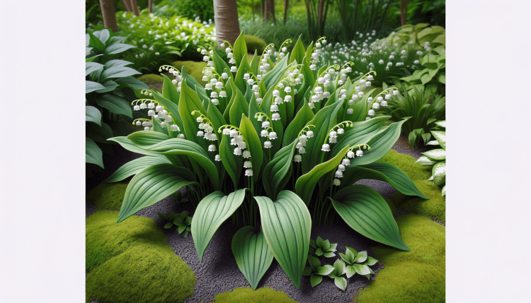 Lily of the Valley in a Garden Bed