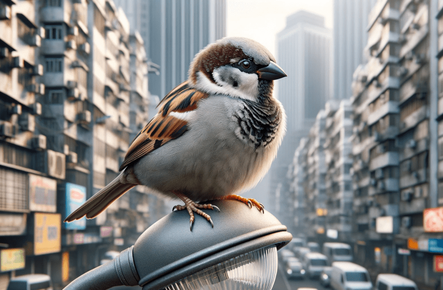 Male House Sparrow in the City