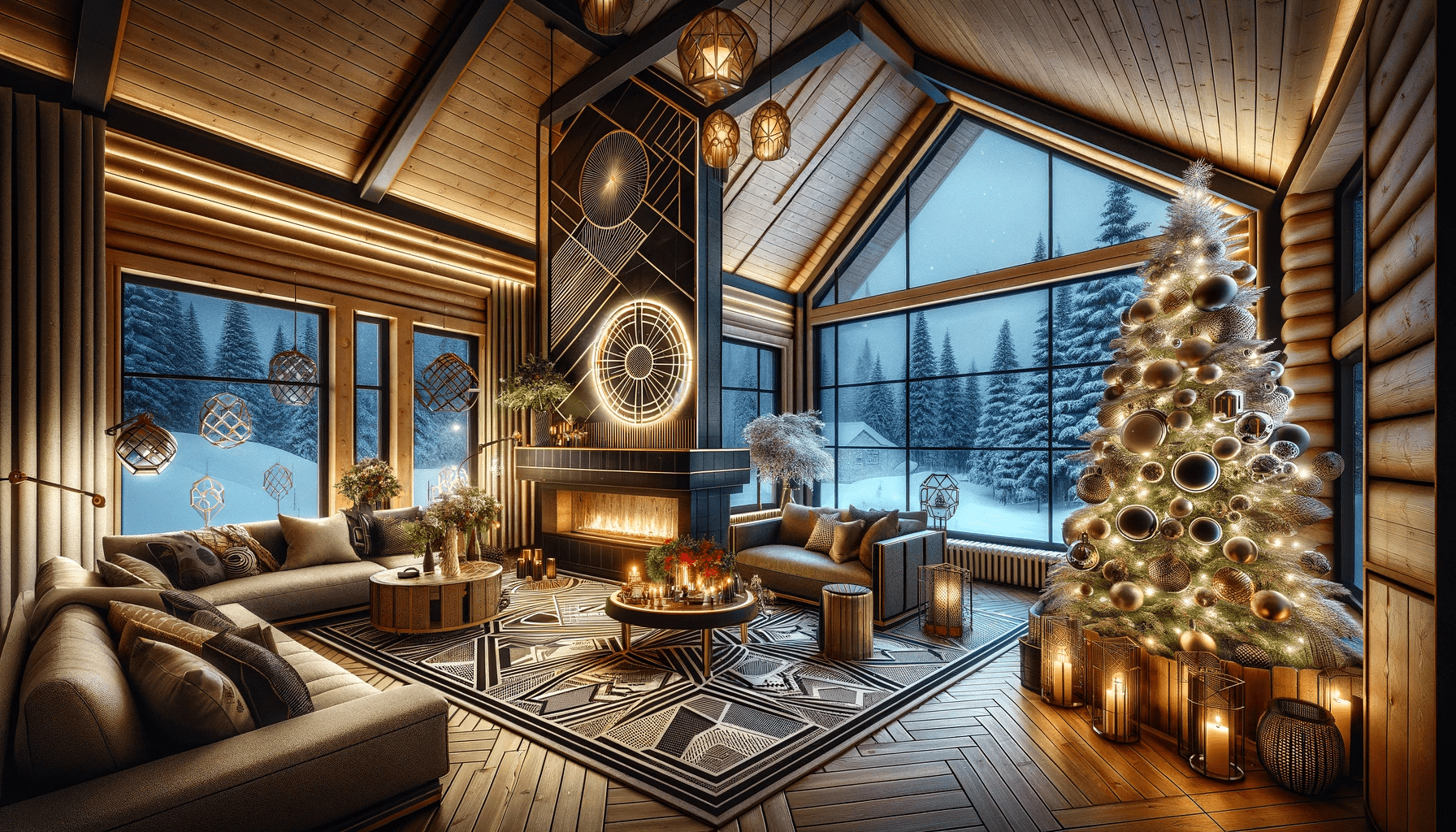 Modern Christmas Cabin