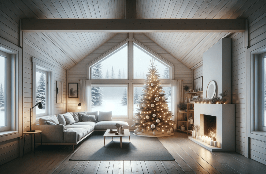 Modern Minimalist Christmas Living Room