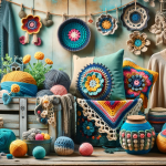A Crochet Workspace With Balls Of Yarn – FREE Image Download