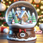 Cute Christmas Tree Snow Globe – FREE Image Download