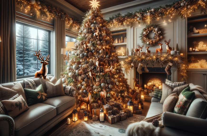 Reindeer Themed Christmas Tree