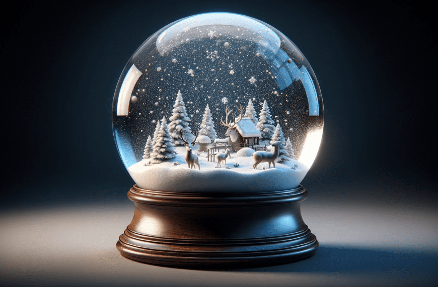 Reindeer and Forest Christmas Snow Globe