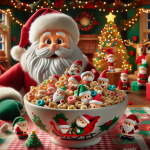 Santa Reindeer Christmas Cereal Bowl – FREE Image Download