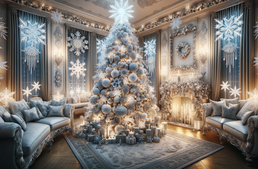 Snowflake Themed Christmas Tree
