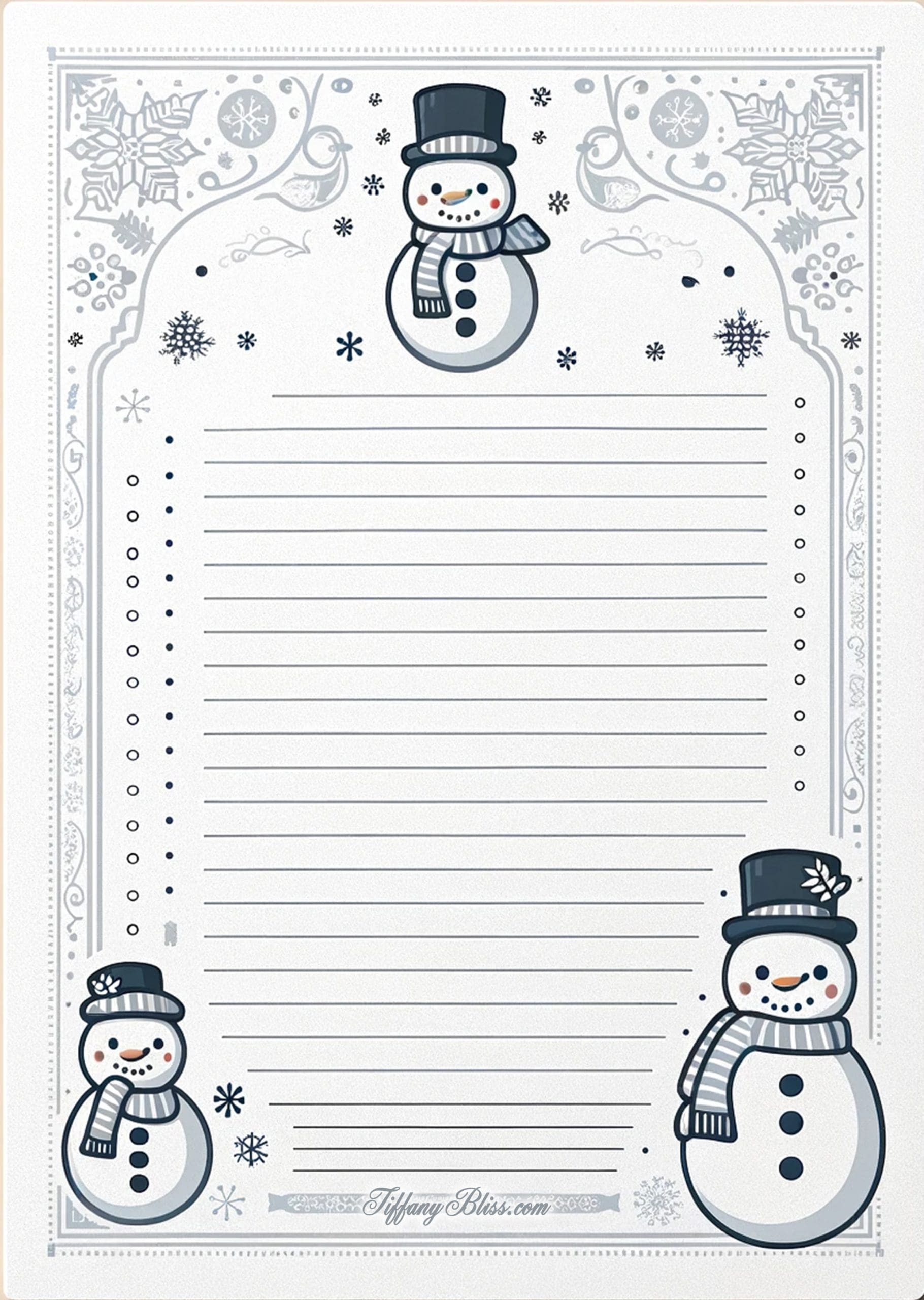 Snowman winter stationery scaled