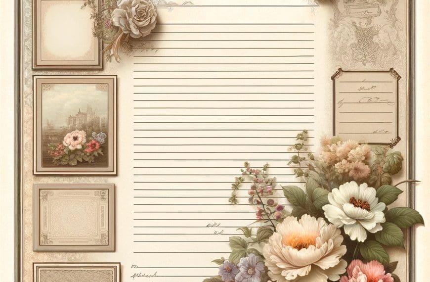 Vintage garden notepad paper stationary 1 scaled