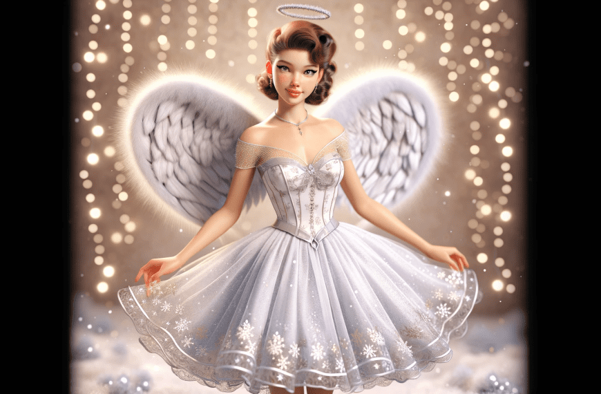 Woman in Angel Dress