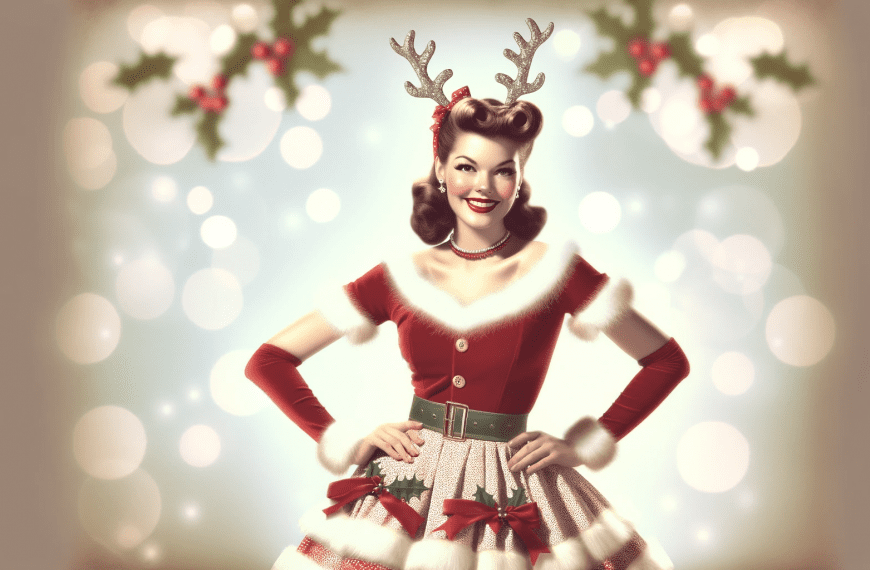 Woman in Reindeer Outfit