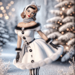 Woman in Red and White Dress – Ai Generated Image – FREE Download