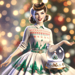 Woman in Christmas Ornament Dress – Ai Generated Image – FREE Download
