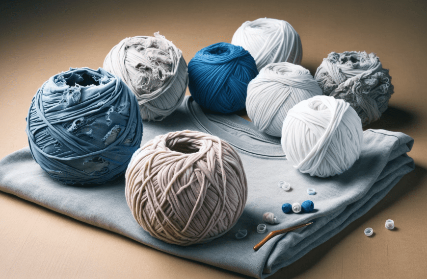 Yarn made from t shirt material