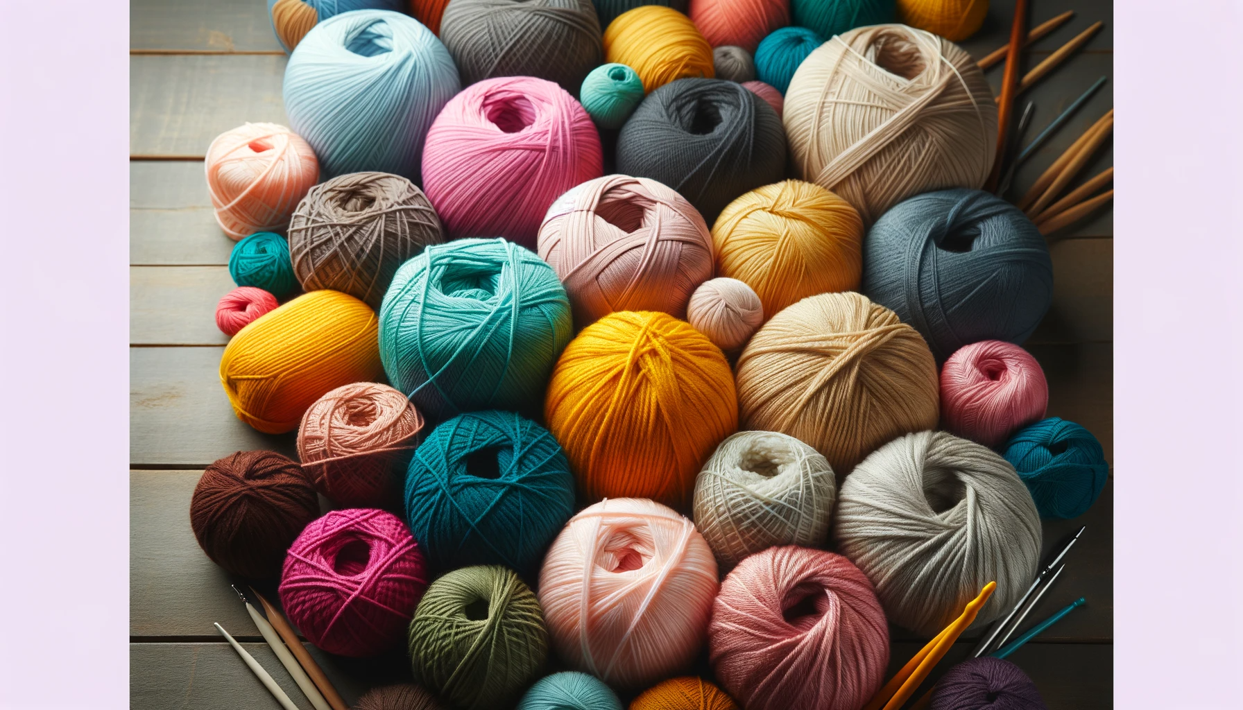a collection of colorful yarn balls